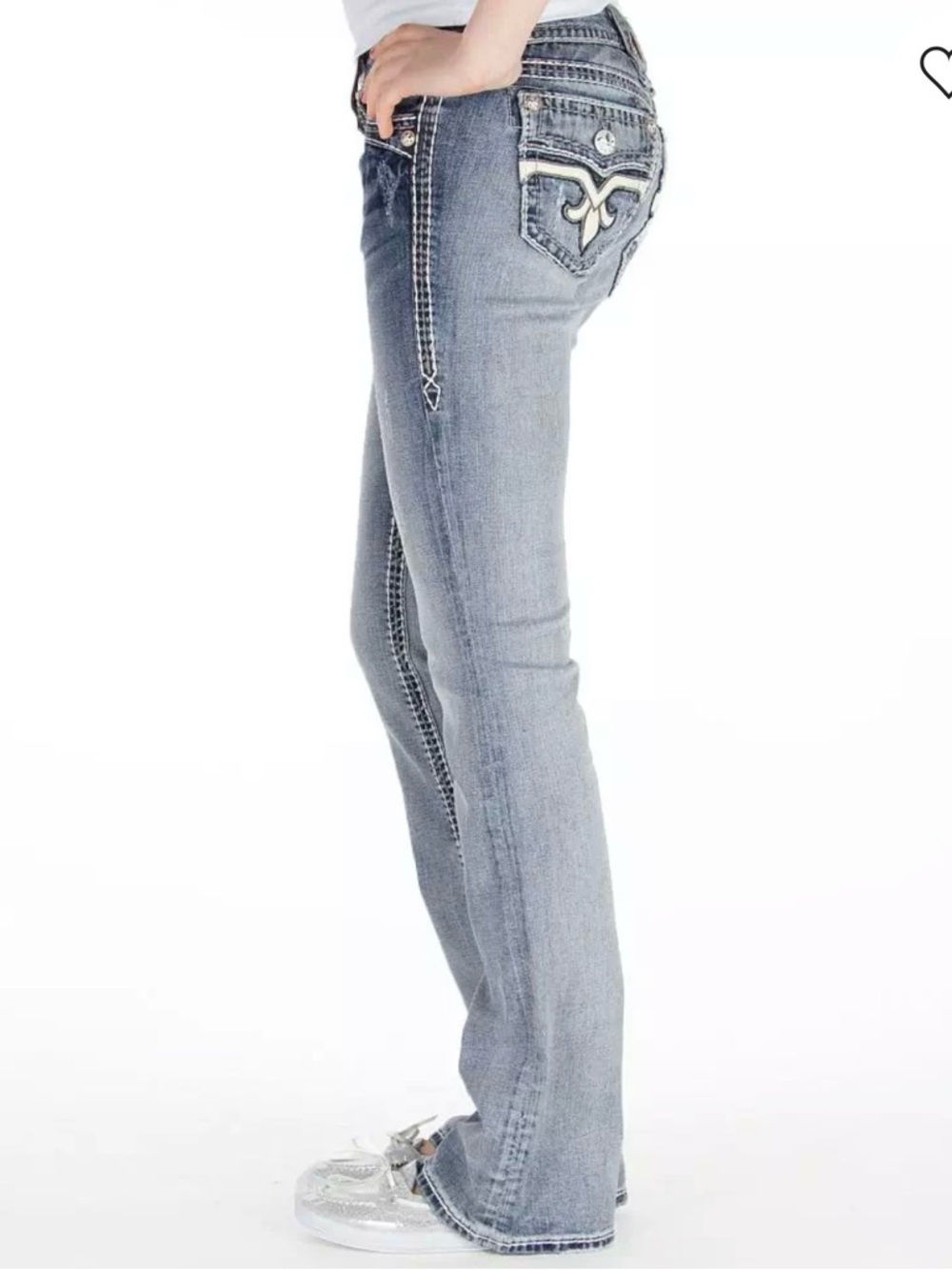 The Buckle Rock Revival Gabrielle Boot Stretch Denim Jean Size 30 - Picture 2 of 13